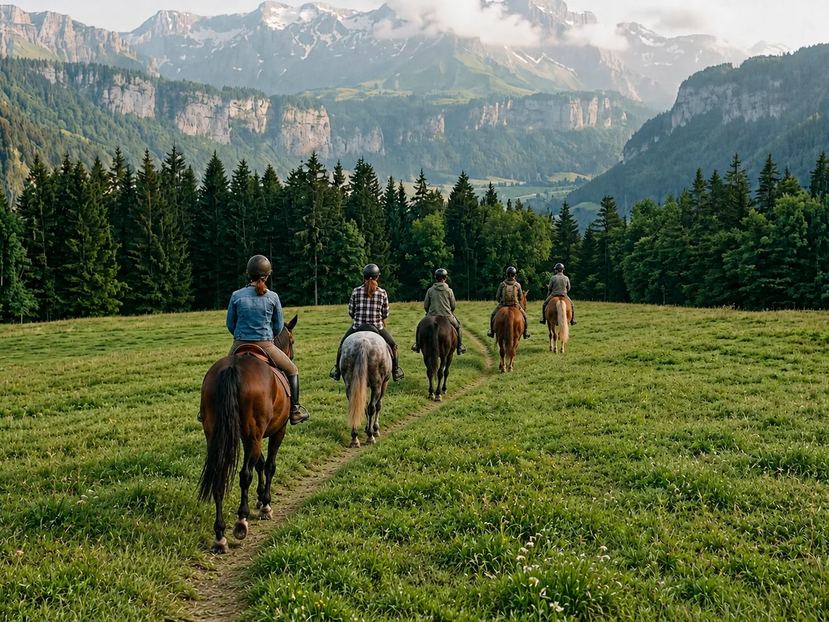 Balade à cheval en Haute-Savoie, autour de Scientrier